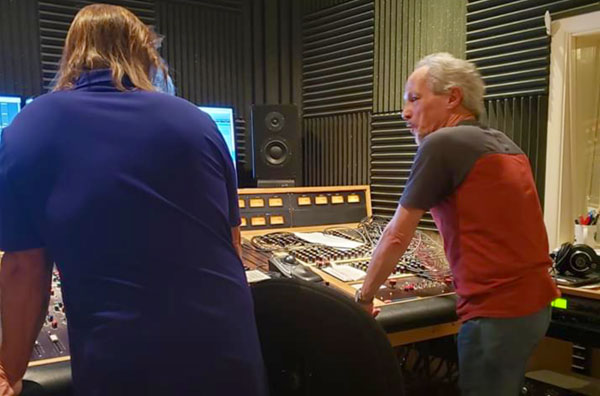 Gary Bruzee and Mary Mitchell mix their new recording at Lamont Audio